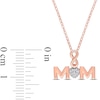 Composite Diamond Accent Infinity Heart "MOM" Pendant in Sterling Silver with Rose Rhodium Plate