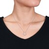 Thumbnail Image 2 of 0.15 CT. T.W. Diamond Horseshoe Necklace in Sterling Silver
