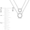 Thumbnail Image 4 of 0.04 CT. T.W. Diamond Double Strand Layered Circle Necklace in Sterling Silver - 19&quot;