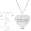 Thumbnail Image 4 of 0.09 CT. T.W. Diamond "mom" Heart Pendant in Sterling Silver