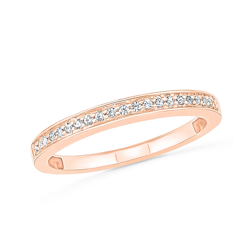 Main Image 7 of 0.95 CT. T.W. Baguette and Round Diamond Sunburst Frame Bridal Set in 10K Rose Gold