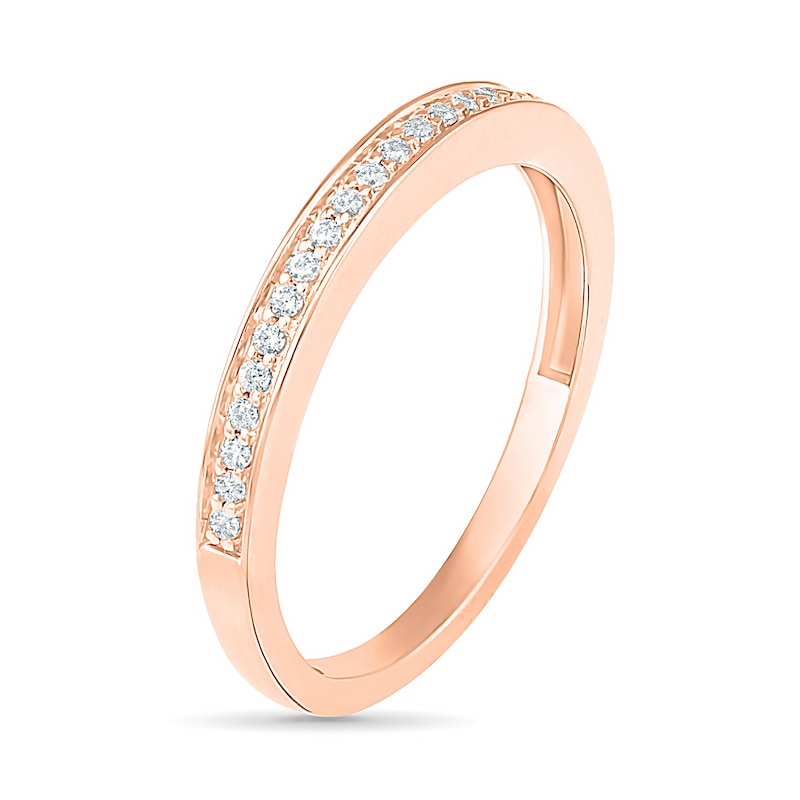 Main Image 9 of 0.95 CT. T.W. Baguette and Round Diamond Sunburst Frame Bridal Set in 10K Rose Gold