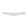 0.18 CT. T.W. Baguette and Round Diamond Contour Anniversary Band in 10K White Gold