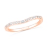 Thumbnail Image 0 of 0.18 CT. T.W. Baguette and Round Diamond Contour Anniversary Band in 10K Rose Gold