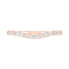 Thumbnail Image 1 of 0.18 CT. T.W. Baguette and Round Diamond Contour Anniversary Band in 10K Rose Gold