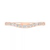 Thumbnail Image 1 of 0.18 CT. T.W. Baguette and Round Diamond Contour Anniversary Band in 10K Rose Gold