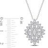 Thumbnail Image 3 of 0.25 CT. T.W. Composite Diamond Vintage-Style Flower Pendant in Sterling Silver