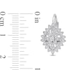 Thumbnail Image 3 of 0.19 CT. T.W. Composite Diamond Vintage-Style Flower Earrings in Sterling Silver