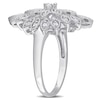 Thumbnail Image 2 of 0.33 CT. T.W. Composite Diamond Vintage-Style Flower Ring in Sterling Silver