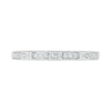 Thumbnail Image 2 of 0.085 CT. T.W. Baguette and Round Diamond Vintage-Style Anniversary Band in 10K White Gold