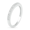 Thumbnail Image 3 of 0.085 CT. T.W. Baguette and Round Diamond Vintage-Style Anniversary Band in 10K White Gold