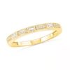 Thumbnail Image 1 of 0.085 CT. T.W. Baguette and Round Diamond Vintage-Style Anniversary Band in 10K Gold