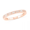 Thumbnail Image 0 of 0.085 CT. T.W. Baguette and Round Diamond Vintage-Style Anniversary Band in 10K Rose Gold