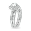 Thumbnail Image 2 of 0.69 CT. T.W. Baguette and Round Diamond Octagonal Frame Vintage-Style Bridal Set in 10K White Gold