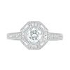 Thumbnail Image 4 of 0.69 CT. T.W. Baguette and Round Diamond Octagonal Frame Vintage-Style Bridal Set in 10K White Gold
