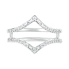 Thumbnail Image 7 of 0.69 CT. T.W. Multi-Shape Diamond Chevron Split Shank Bridal Set in 10K White Gold