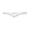 Thumbnail Image 1 of 0.145 CT. T.W. Baguette and Round Diamond Chevron Anniversary Band in 10K White Gold