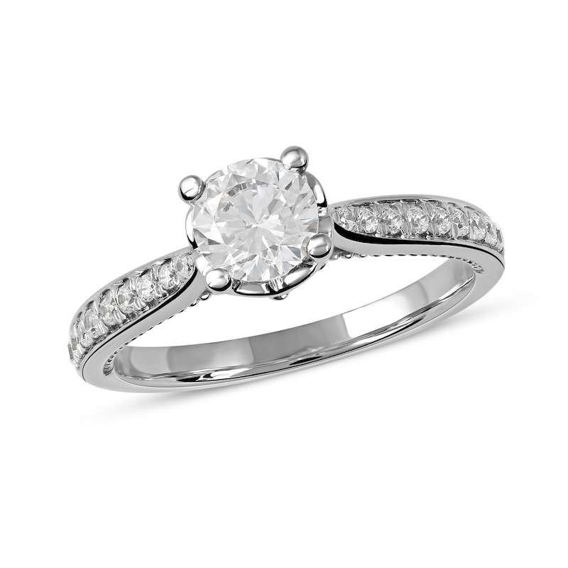 Main Image 1 of 1.00 CT. T.W. Diamond Engagement Ring in 10K White Gold (J/I3)