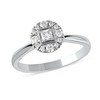 Thumbnail Image 0 of 0.33 CT. T.W. Princess-Cut Diamond Round Frame Engagement Ring in 10K White Gold (I/I3)