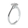 Thumbnail Image 1 of 0.33 CT. T.W. Princess-Cut Diamond Round Frame Engagement Ring in 10K White Gold (I/I3)