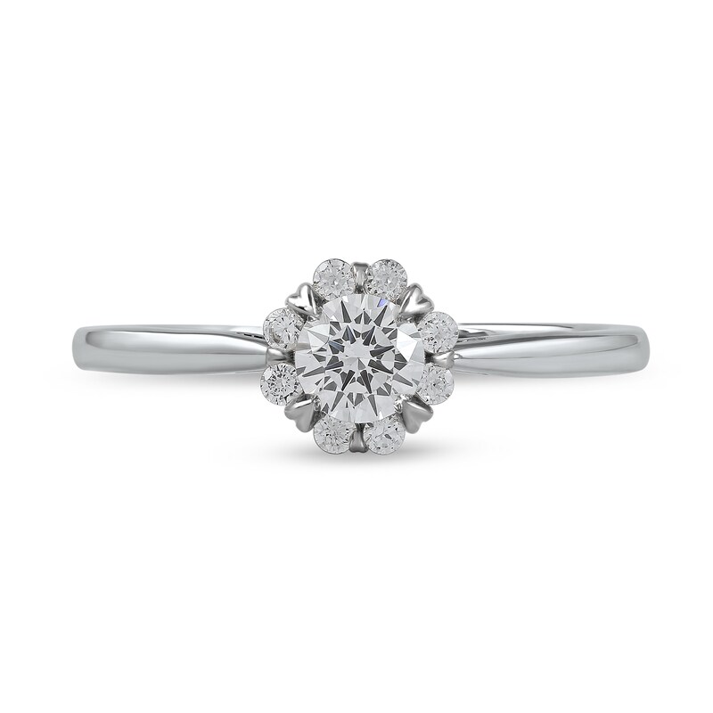 Main Image 3 of 0.50 CT. T.W. Diamond Frame Engagement Ring in 10K White Gold (J/I3)