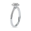 Thumbnail Image 1 of 0.33 CT. T.W. Oval Diamond Frame Engagement Ring in 10K White Gold (I/I1)