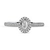 Thumbnail Image 2 of 0.33 CT. T.W. Oval Diamond Frame Engagement Ring in 10K White Gold (I/I1)