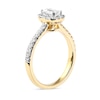 Thumbnail Image 2 of 0.75 CT. T.W. Emerald-Cut Diamond Frame Engagement Ring in 10K Gold (I/I1)