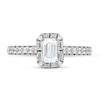 Thumbnail Image 3 of 0.75 CT. T.W. Emerald-Cut Diamond Frame Engagement Ring in 10K Gold (I/I1)