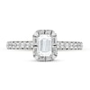 Thumbnail Image 2 of 0.75 CT. T.W. Emerald-Cut Diamond Frame Engagement Ring in 10K Gold (I/I1)