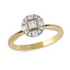 Thumbnail Image 0 of 0.33 CT. T.W. Princess-Cut Diamond Round Frame Engagement Ring in 10K Gold (I/I3)