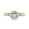 Thumbnail Image 2 of 0.33 CT. T.W. Princess-Cut Diamond Round Frame Engagement Ring in 10K Gold (I/I3)