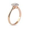 Thumbnail Image 1 of 0.33 CT. T.W. Princess-Cut Diamond Round Frame Engagement Ring in 10K Rose Gold (I/I3)