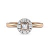 Thumbnail Image 2 of 0.33 CT. T.W. Princess-Cut Diamond Round Frame Engagement Ring in 10K Rose Gold (I/I3)
