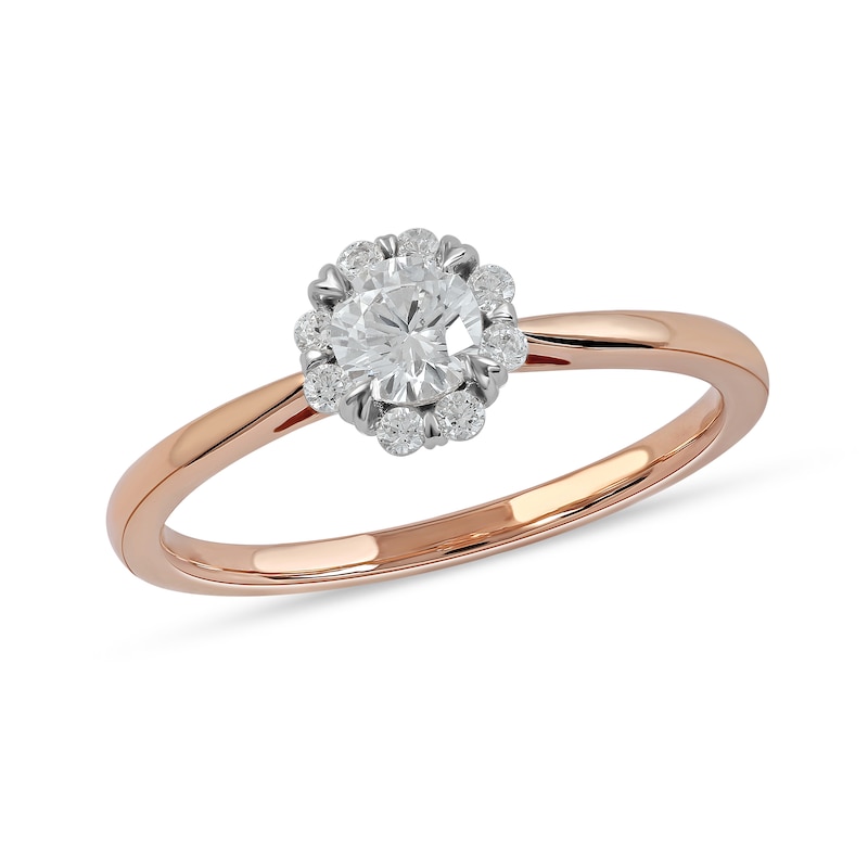 0.50 CT. T.W. Diamond Frame Engagement Ring in 10K Rose Gold (J/I3)