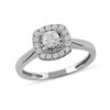 Thumbnail Image 0 of 0.50 CT. T.W. Diamond Cushion Frame Engagement Ring in 10K White Gold (J/I3)