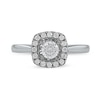 Thumbnail Image 2 of 0.50 CT. T.W. Diamond Cushion Frame Engagement Ring in 10K White Gold (J/I3)