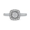 Thumbnail Image 2 of 0.50 CT. T.W. Diamond Cushion Frame Engagement Ring in 10K White Gold (J/I3)
