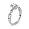 Thumbnail Image 1 of 0.75 CT. T.W. Emerald-Cut Diamond Frame Twist Shank Engagement Ring in 10K White Gold (I/I1)