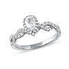 Thumbnail Image 0 of 0.75 CT. T.W. Pear-Shaped Frame Twist Shank Engagement Ring in 10K White Gold (I/I1)