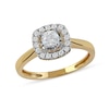 Thumbnail Image 0 of 0.50 CT. T.W. Diamond Cushion Frame Engagement Ring in 10K Gold (J/I3)