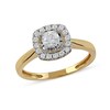 Thumbnail Image 0 of 0.50 CT. T.W. Diamond Cushion Frame Engagement Ring in 10K Gold (J/I3)