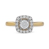 Thumbnail Image 2 of 0.50 CT. T.W. Diamond Cushion Frame Engagement Ring in 10K Gold (J/I3)