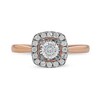 Thumbnail Image 2 of 0.50 CT. T.W. Diamond Cushion Frame Engagement Ring in 10K Rose Gold (J/I3)