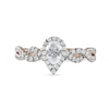 Thumbnail Image 2 of 0.75 CT. T.W. Pear-Shaped Diamond Frame Twist Shank Engagement Ring in 10K Rose Gold (I/I1)