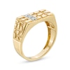 Thumbnail Image 3 of Men's Diamond Accent Rectangle-Top Nugget Ring in 10K Gold