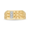 Thumbnail Image 3 of Men's Diamond Accent Rectangle-Top Nugget Ring in 10K Gold