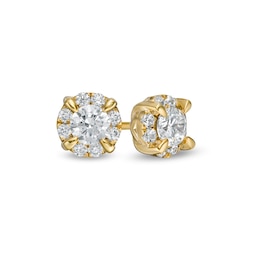 0.37 CT. T.W. Diamond Frame Stud Earrings in 10K Gold (J/I3)