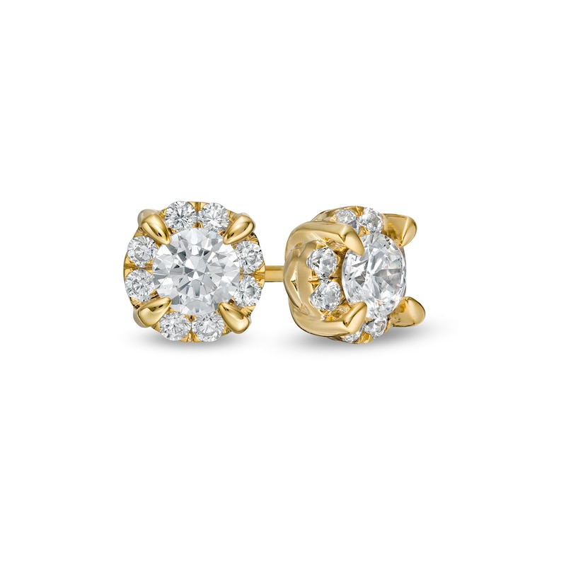 0.37 CT. T.W. Diamond Frame Stud Earrings in 10K Gold (J/I3)