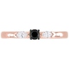 Thumbnail Image 3 of 0.24 CT. T.W. Black Enhanced and White Diamond Promise Ring in 10K Rose Gold